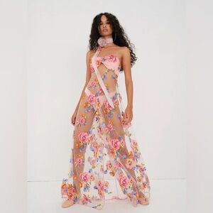 NWT For Love and Lemons Delaney Maxi Dress, Size Small